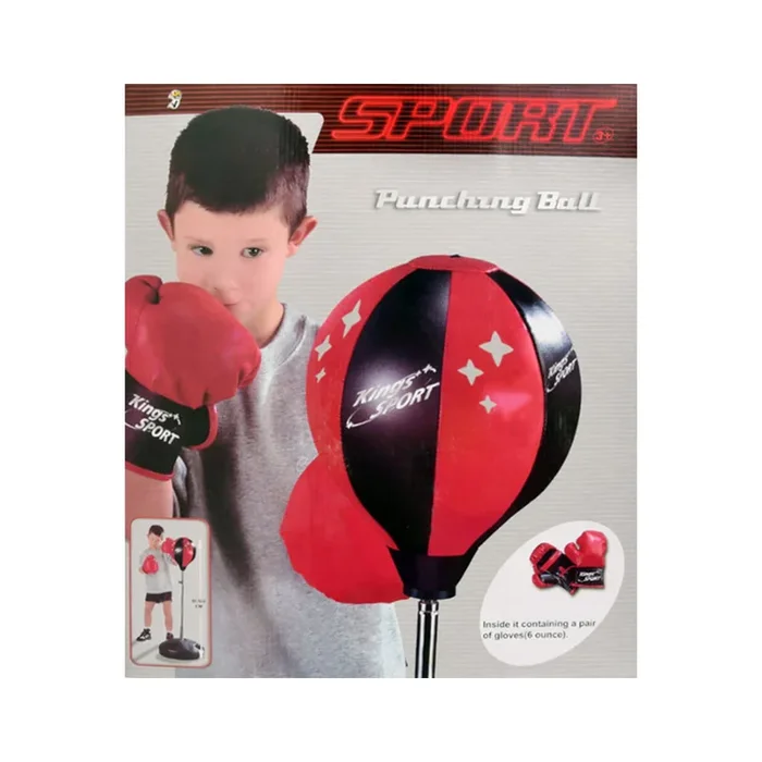 113881 KING SPORT PUNCHING BALL WITH GLOVES SET D