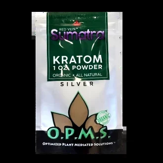 1oz OPMS Silver Red Vein Sumatra Kratom Extract Powder
