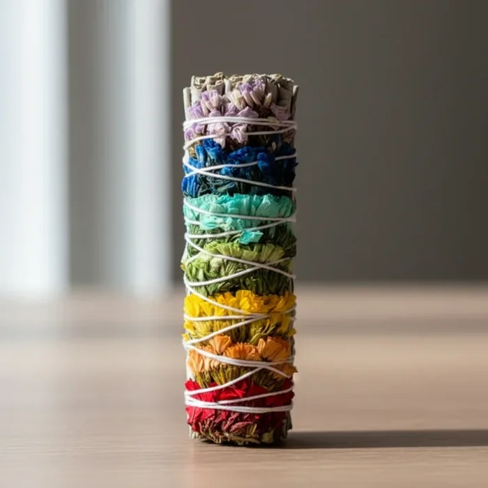 4″ 7 Chakras Smudge Stick