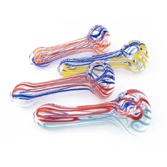 4″ Stripe Glass Hand Pipe