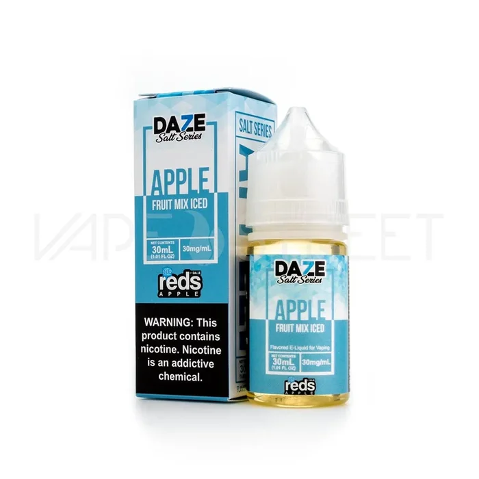 7 Daze Reds Salt Series Apple Fruit Mix Iced (30ml)