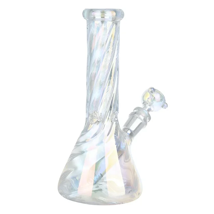 A Positive Twist Beaker Glass Water Pipe – 8.5″ / 14mm F