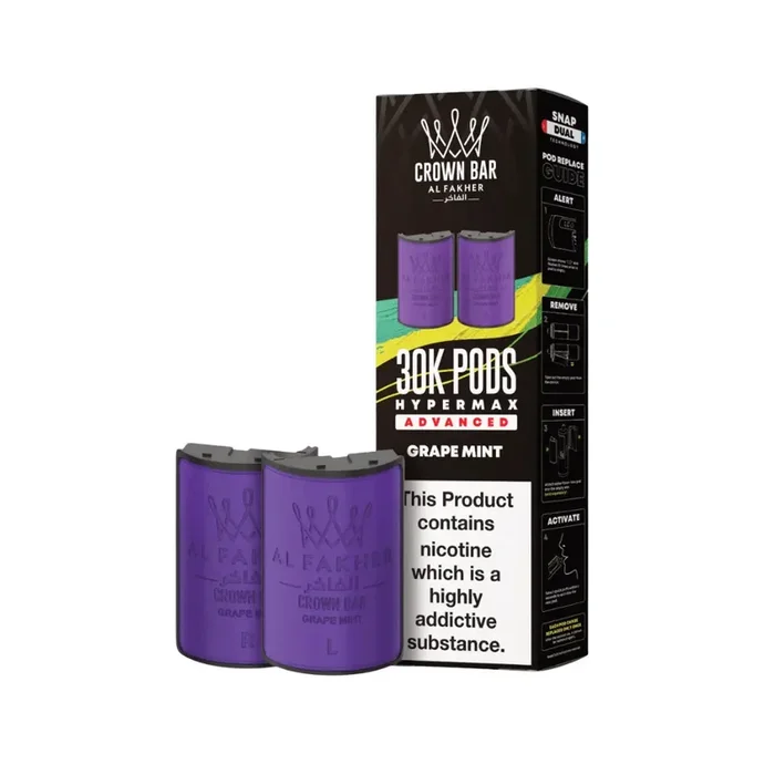 Al Fakher 30K Hypermax Grape Mint Refill Pod