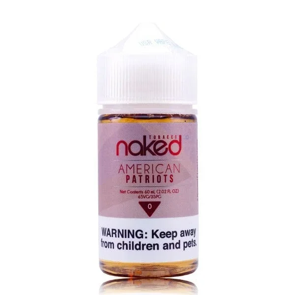 American Patriots Naked 100 Tobacco 60mL