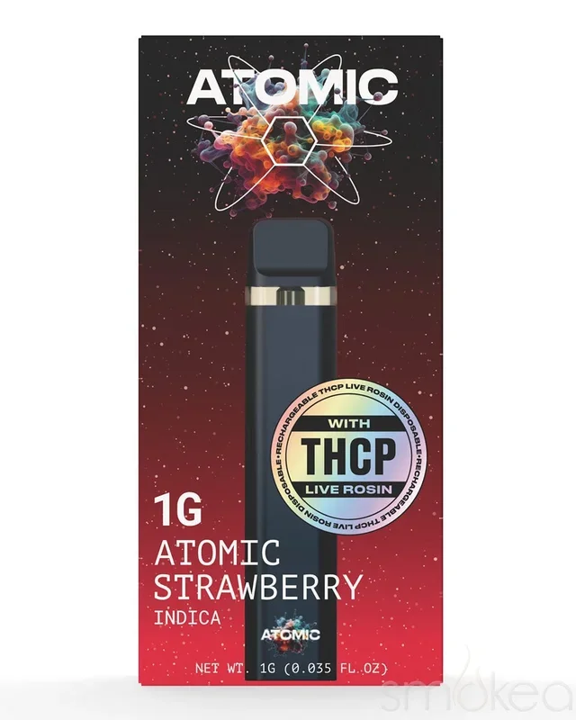 Atomic Delta 1g Delta 8 + THCP Live Resin Vape – Atomic Strawberry