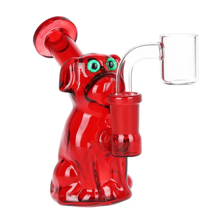 Big Red Dog Glass Dab Rig – 4″ / 14mm F
