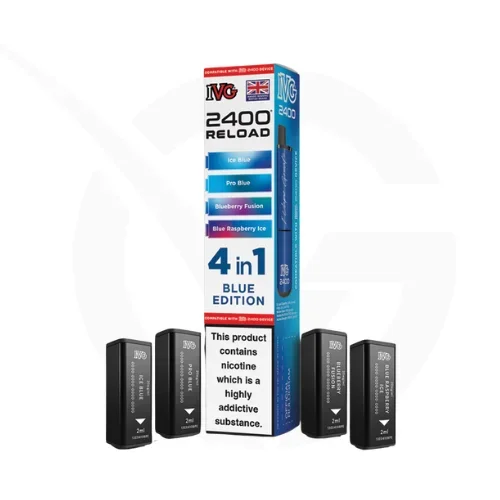 Blue Edition 4-in-1 Prefilled Pods By IVG 2400 Reload