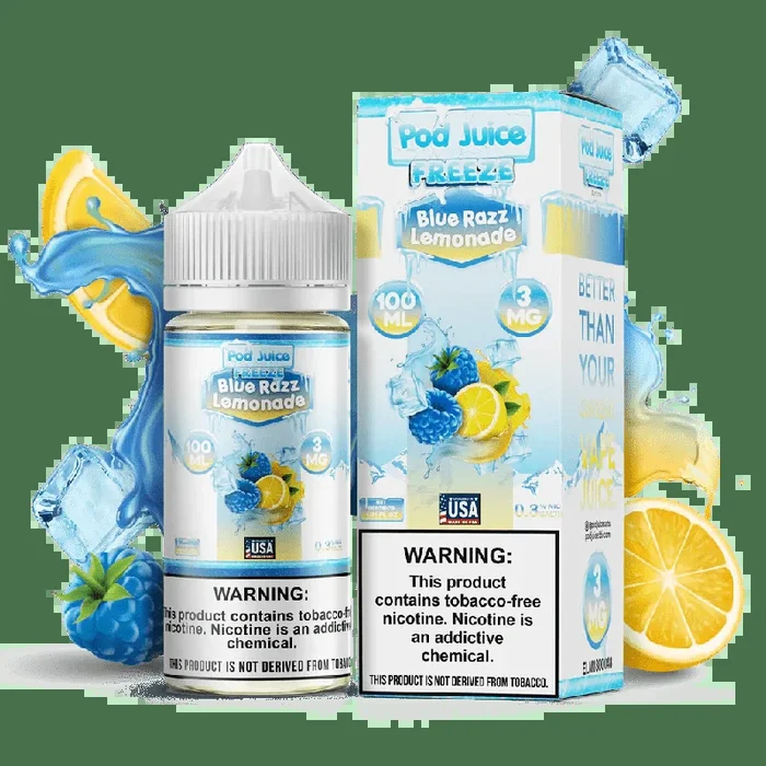 Blue Razz Lemonade FREEZE – Pod Juice – 100mL