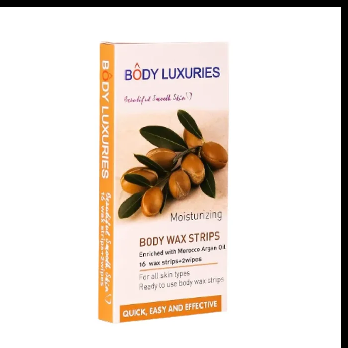 BODY LUXURIES WAX STRIPS MOISTURIZING MOROCCO ARGAN 16+2S