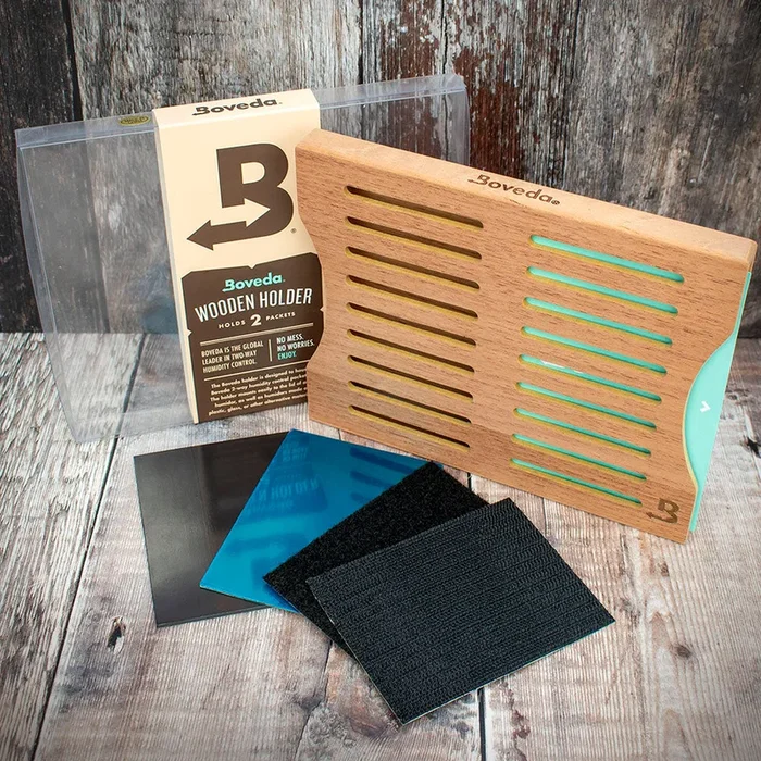 Boveda Slim Cedar Holder for Humidors – Holds 2 Packs