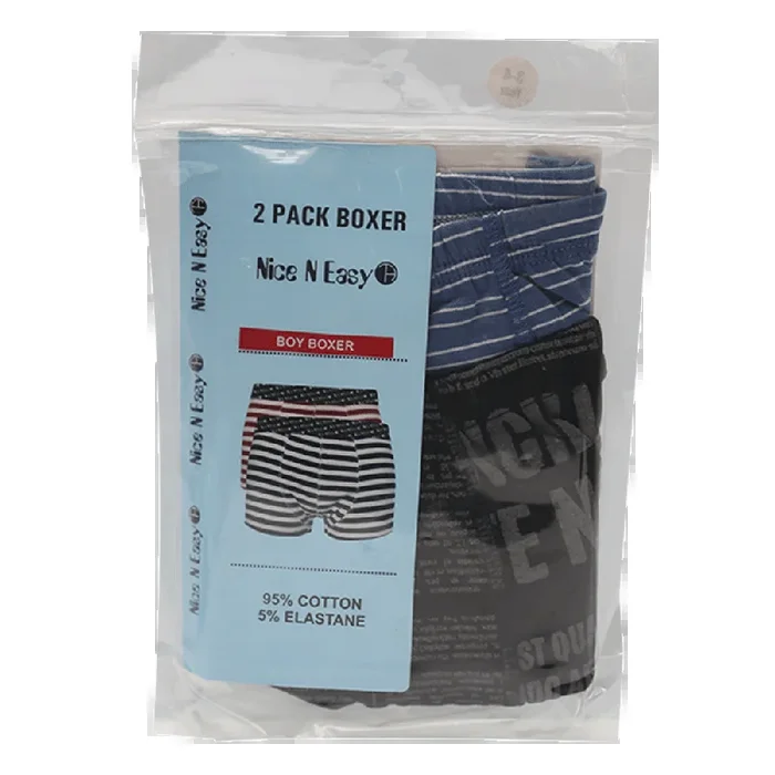 BOYS BOXER 2PC PACK NICE & EASY 5-6 YEAR HC-032
