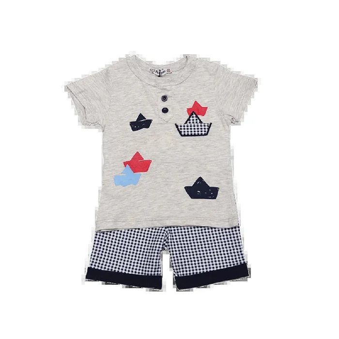 BOYS S/S NICKER SUIT 215519 TUR SU-21 6-9M