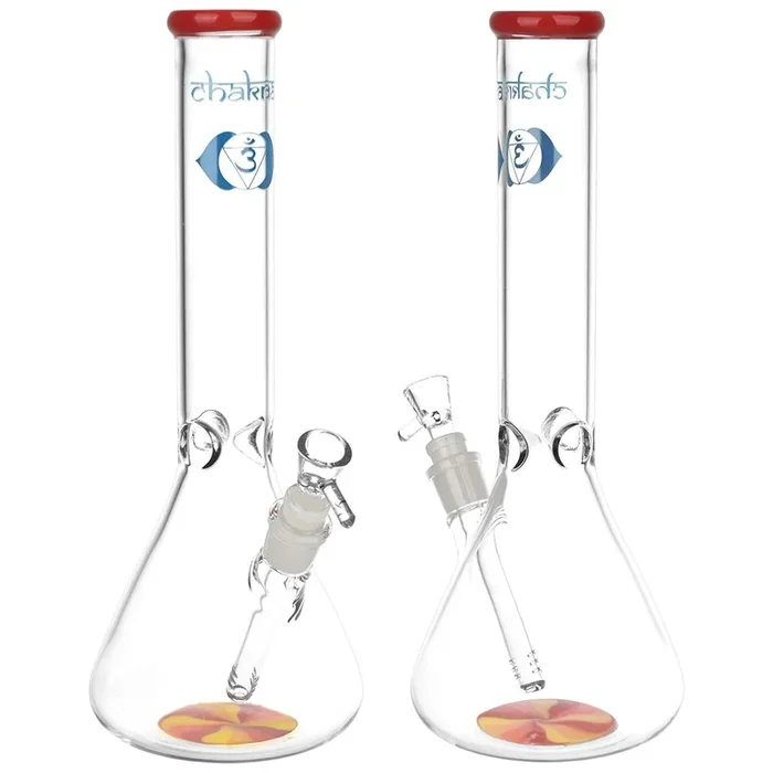 Chakra Drop Of Sun Beaker Glass Water Pipe – 11.75″ / 14mm F