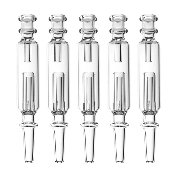 Clear Perc Bubbler Glass Dab Straw – 5.5″ 5ct