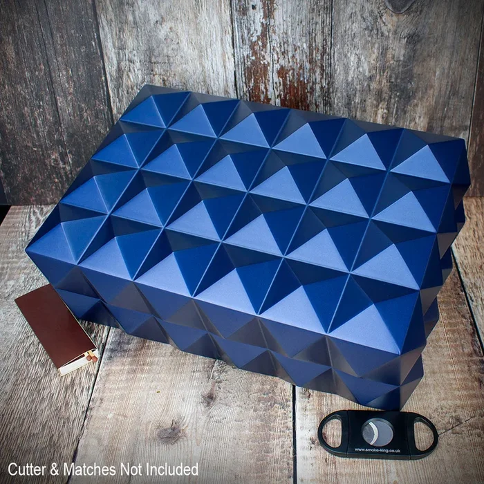 Colibri Quasar Desktop Humidor Blue – 40/45 Cigar Capacity