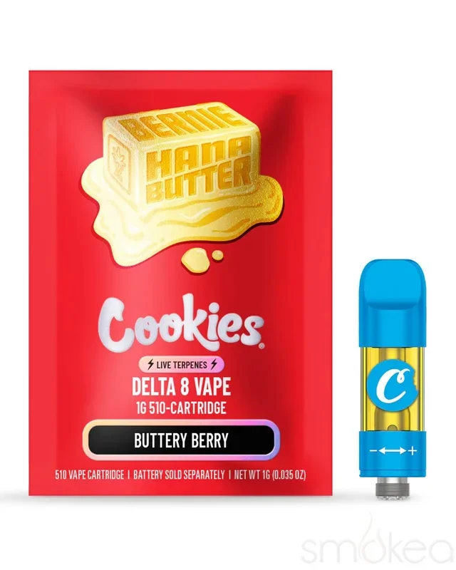 Cookies 1g Delta 8 Vape Cartridge w/ Live Terpenes – Berniehana Butter