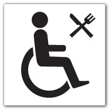 Disabled dining access symbol
