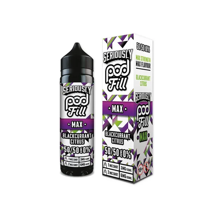 Doozy Vape Co Seriously Pod Fill MAX Blackcurrant Citrus Shortfill – 40ml