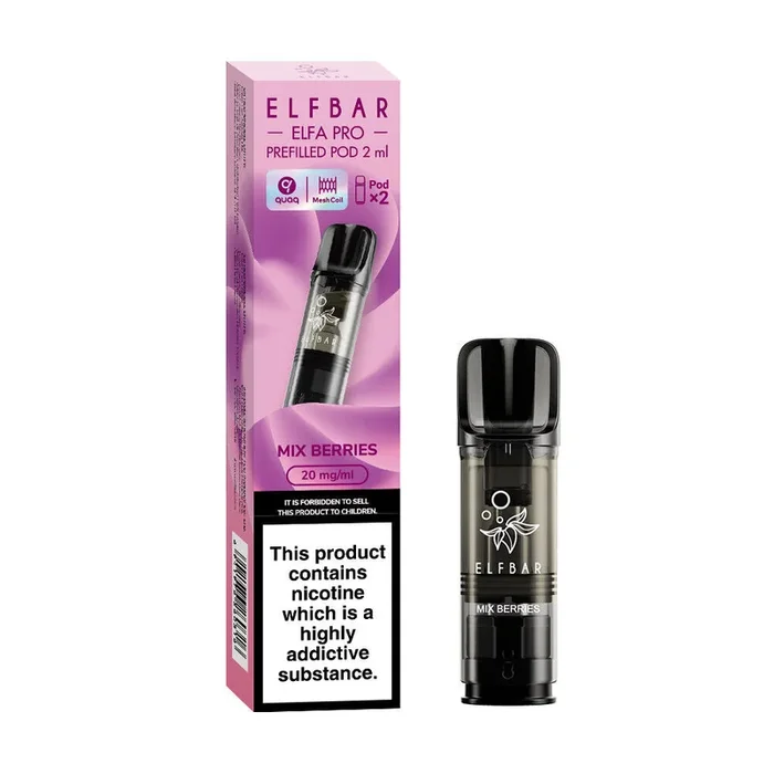Elf Bar Elfa Pro Mix Berries Replacement Disposable Pods 20MG 2ML – 2 Pack