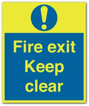 Fire exit Keep clear
