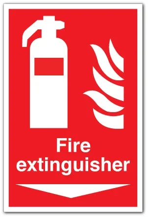 Fire extinguisher arrow down