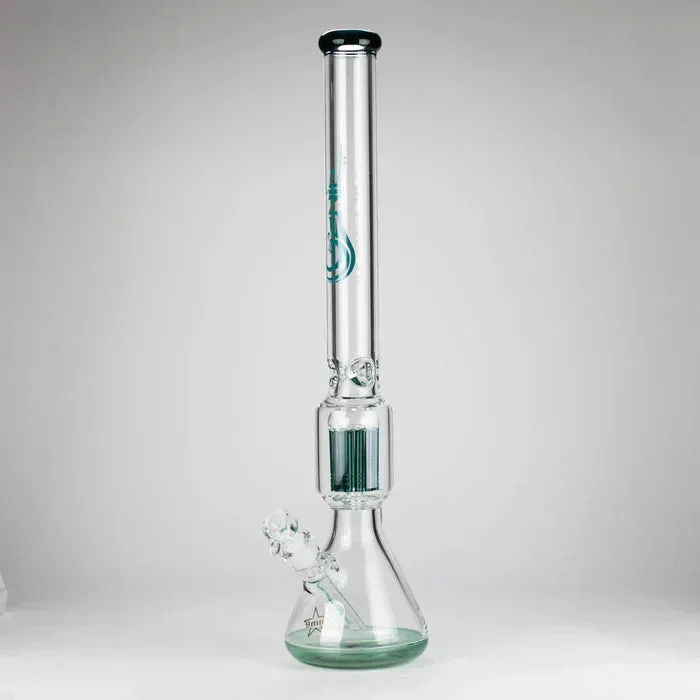 Genie – 17.5″ 10-Arm 9mm Coloured Bottom Glass Bong