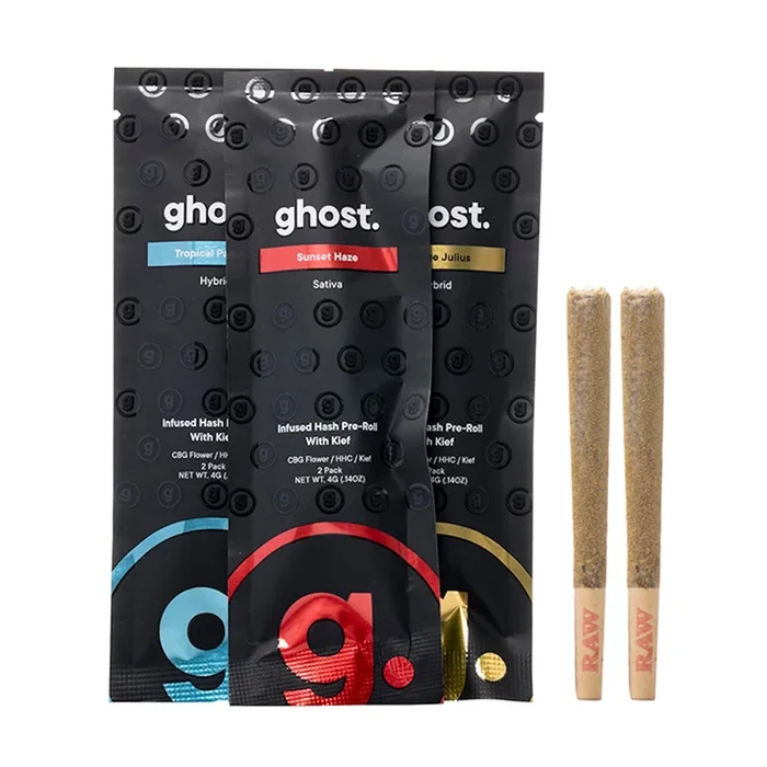 Ghost HHC + CBG Infused Hash Pre-Rolls w/Kief – 2g (2ct)