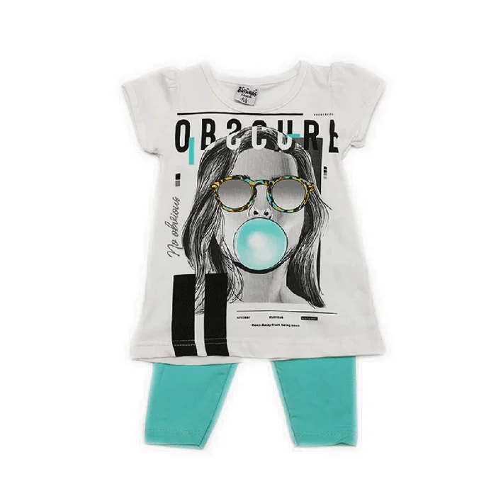 GIRLS S/S 2PC CAPRI SUIT 201 47 TUR SU-21 12-18M