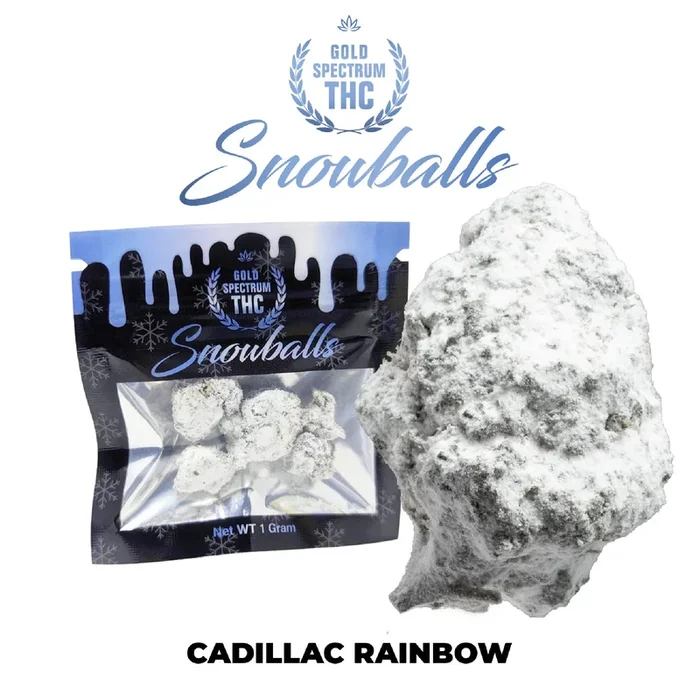 Gold Spectrum Cadillac Rainbow Snowballs THC-A Flower
