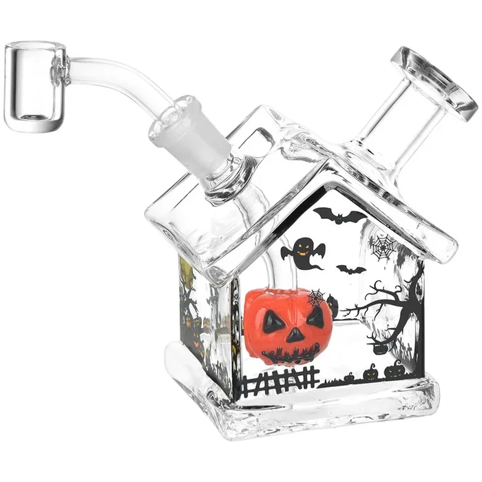 Halloween House Glass Dab Rig – 4.5″ / 14mm F