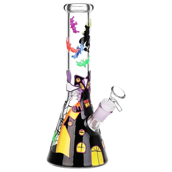 Haunted House Beaker Glass Water Pipe – 10″ / 14mm F