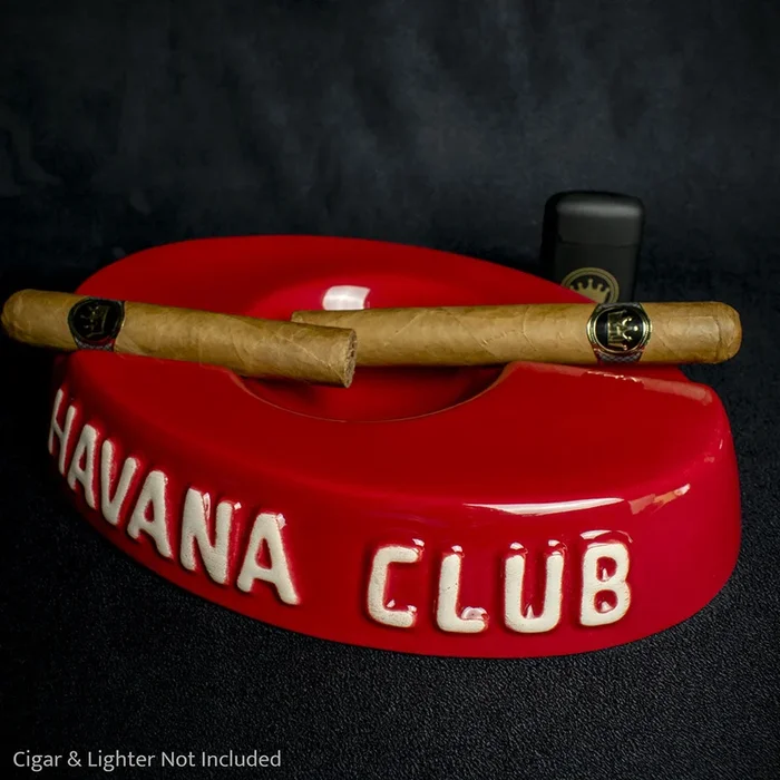 Havana Club Collection Ashtray – El Socio Double Cigar Ashtray – Vermillion Red