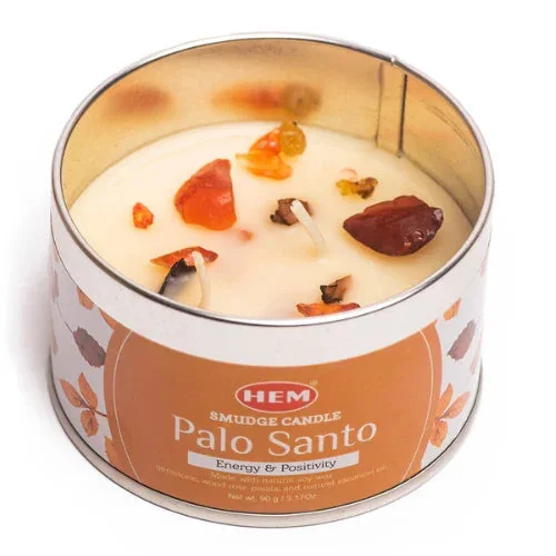 HEM – Palo Santo Natural Gemstone Soy Wax Smudge Candle