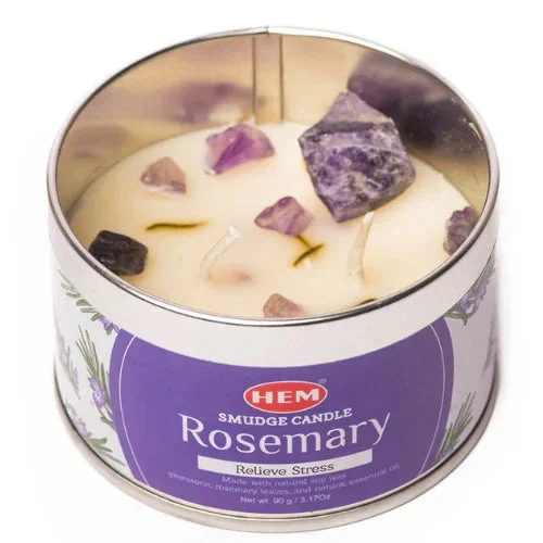 HEM – Rosemary Natural Gemstone Soy Wax Smudge Candle