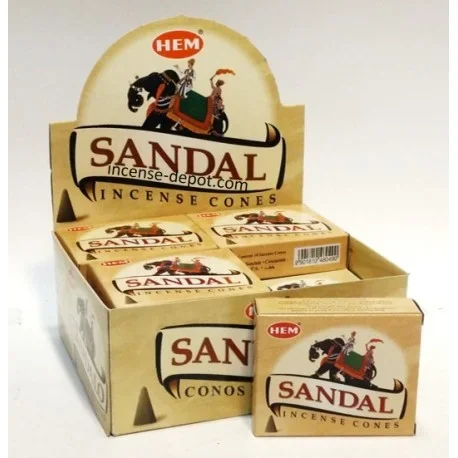 HEM – Sandal Incense Cones (10 Cones)
