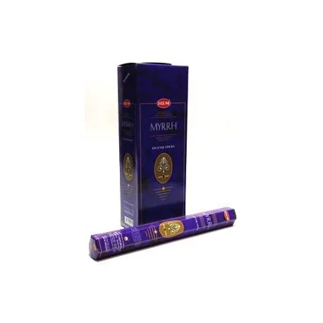 HEM Myrrh 9″ Incense Sticks – Hex Box (20g)