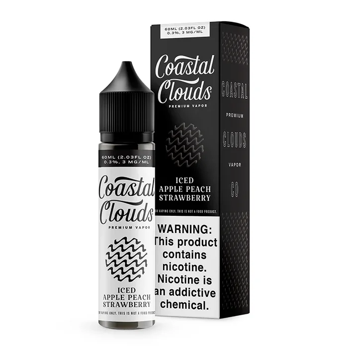 ICED Apple Peach Strawberry – Coastal Clouds – 60mL