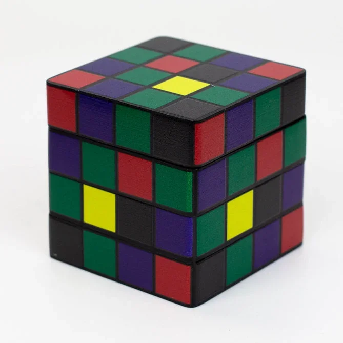 Infyniti Aluminium 50mm Rubik’s Cube 4 Part Herb Grinder