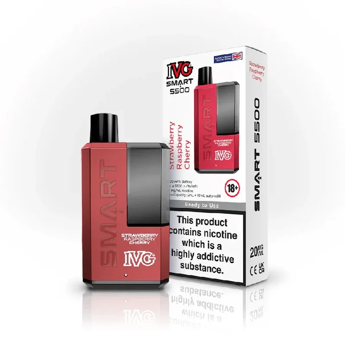 IVG Smart 5500 Puff Disposable Vape – Strawberry Raspberry Cherry