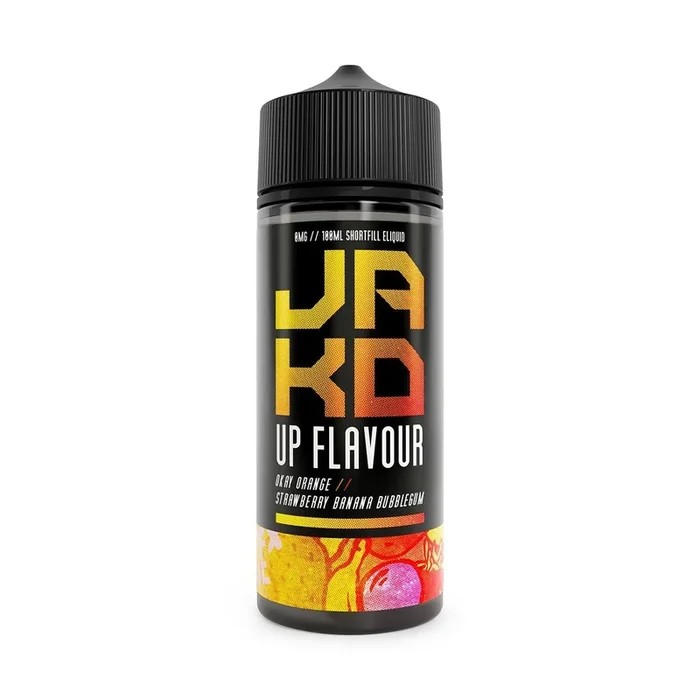 JAKD Okay Orange Strawberry Banana Bubblegum Shortfill by JAKD. – 100ml