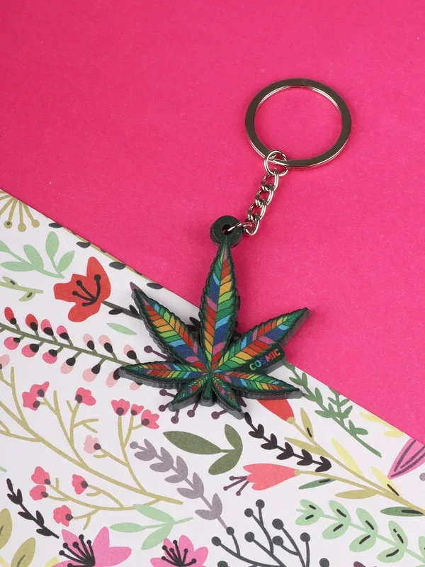 Keyring Rainbow Leaf