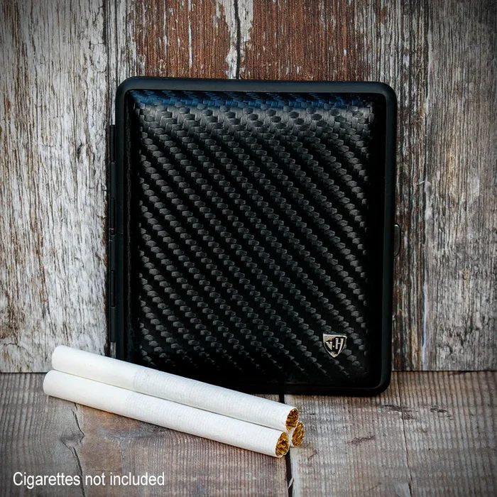 Kingsize Cigarette Case | Black Carbon Weave (605 702)