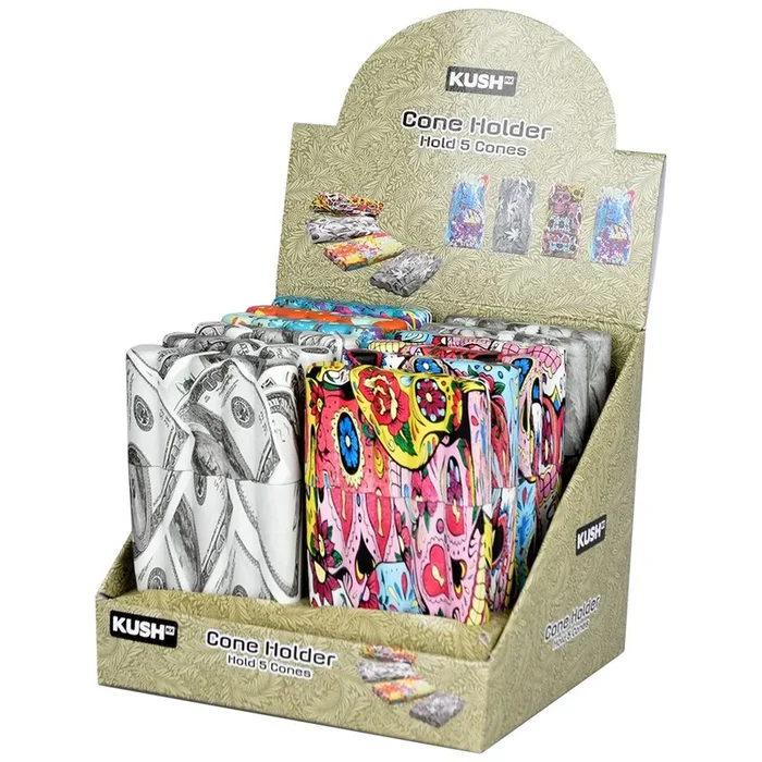 Kush RX Printed Design Five Cone Storage Case – 12 ct