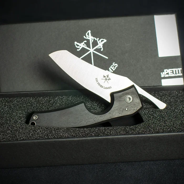 Les Fines Lames Le Petit Cigar Cutter & Knife – Classic Macassar Ebony
