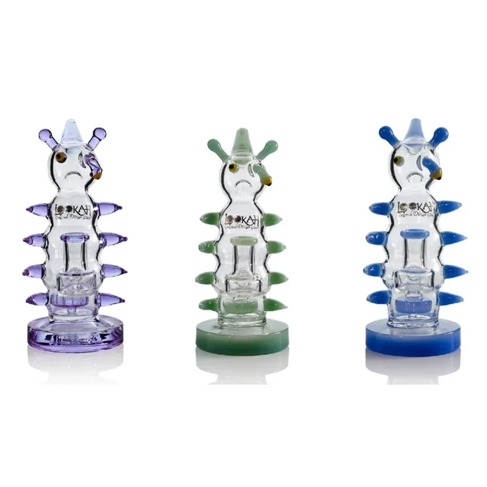 Lookah (Dab Rig) 8” Mini Cool Grumpy Caterpillar Water Pipe