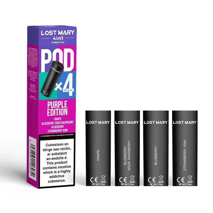 Lost Mary 4 in 1 Prefilled Pods – Purple Edition