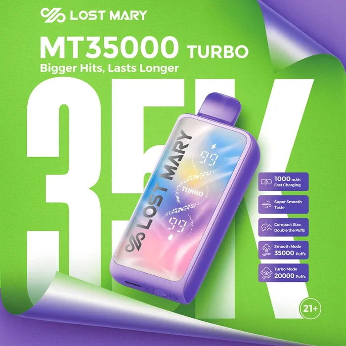 Made in Indonesia | Lost Mary MT35K Turbo Disposable – 35,000 Puffs