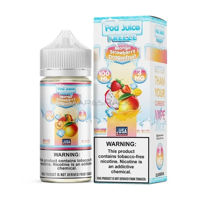 Mango Strawberry Dragonfruit Freeze- Pod Juice E-Liquid – 100ML