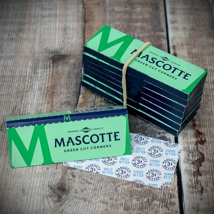 Mascotte Green Premium Rolling Papers – Bundle of 8