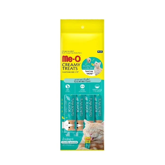 ME-O CAT FOOD CREAMY TREATS BONITO FLAVOR 60 GM